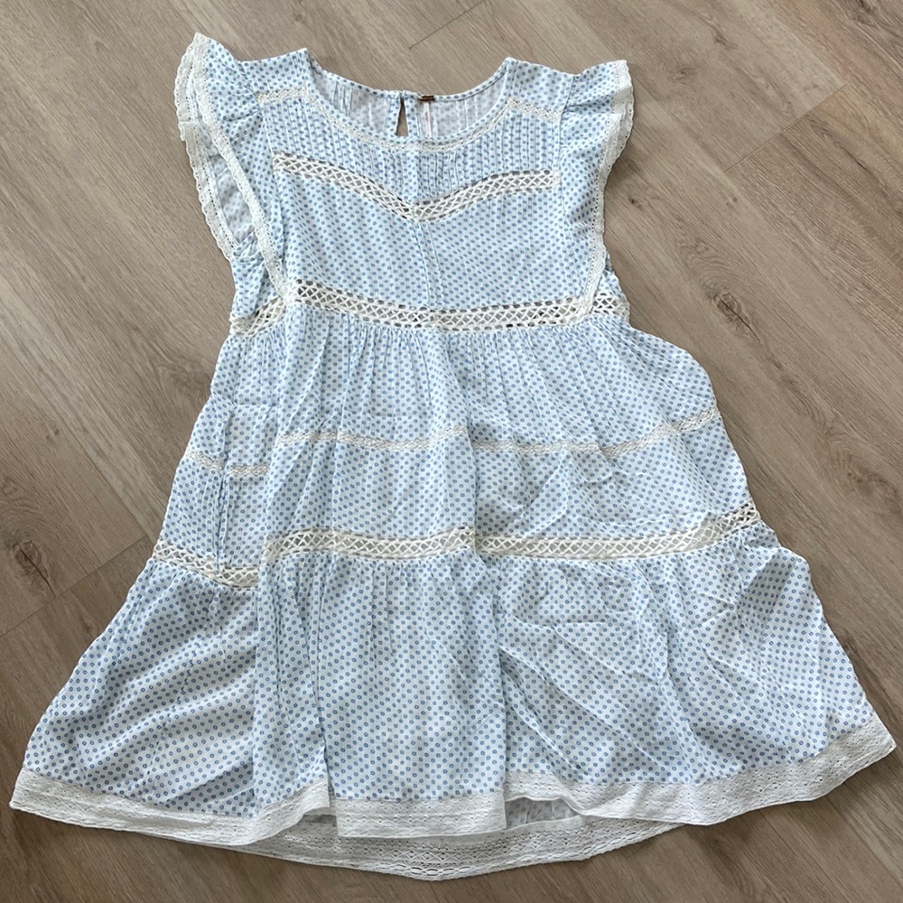 Free People Floral Lace Mini Dress